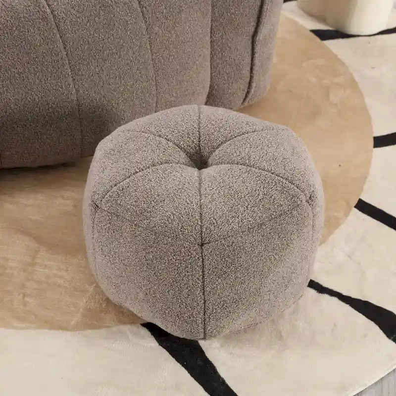 Coffee Square Bean Bag Chair with Footstool, Seats 1