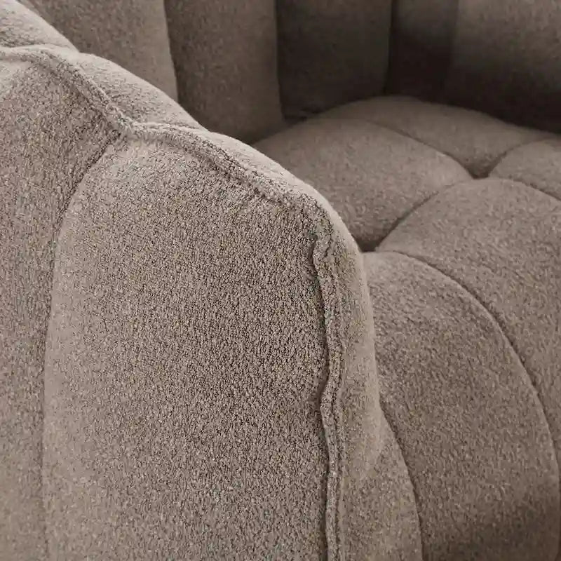 Coffee Square Bean Bag Chair with Footstool, Seats 1
