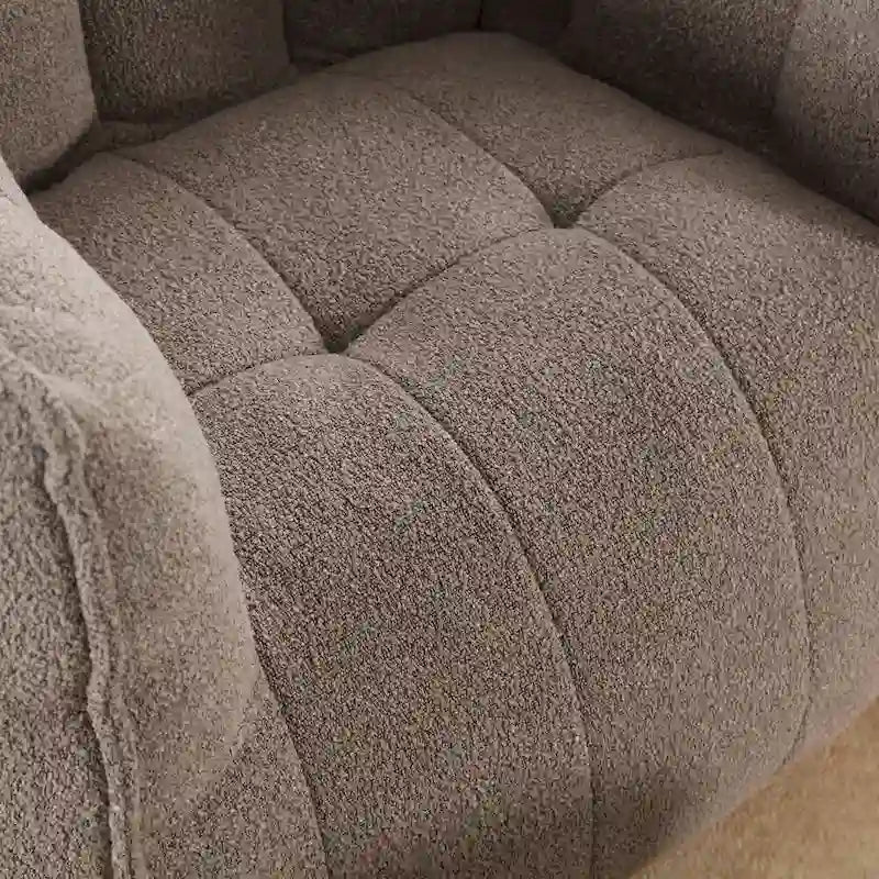 Coffee Square Bean Bag Chair with Footstool, Seats 1