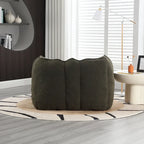 Coffee Square Bean Bag Chair with Footstool, Seats 1