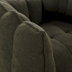 Coffee Square Bean Bag Chair with Footstool, Seats 1