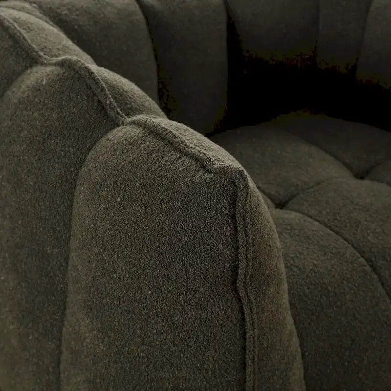 Coffee Square Bean Bag Chair with Footstool, Seats 1