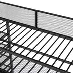 White/Pink/Black Twin Metal Loft Bed with Shelves, 1-Person