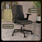 Black / White / Grey / Blue Mid-Back Swivel Office Chair, Adjustable Height, Single Seat
