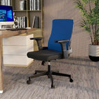 Black / White / Grey / Blue Mid-Back Swivel Office Chair, Adjustable Height, Single Seat