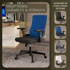 Black / White / Grey / Blue Mid-Back Swivel Office Chair, Adjustable Height, Single Seat