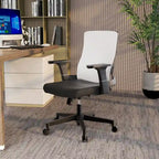 Black / White / Grey / Blue Mid-Back Swivel Office Chair, Adjustable Height, Single Seat