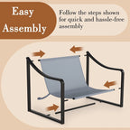 Brown Sling Accent Chair, Single Seat, Foam Cushion & Metal Frame