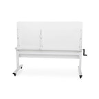 White Height-Adjustable Sewing & Cutting Table for 1 Person