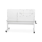 White Height-Adjustable Sewing & Cutting Table for 1 Person