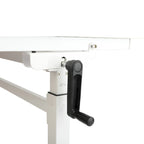 White Height-Adjustable Sewing & Cutting Table for 1 Person