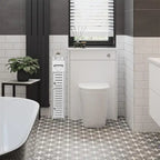 White / Black Slim 2-Door Bathroom Storage Cabinet, Single